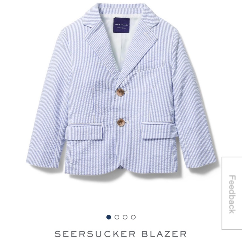 NWT Janie and Jack seersucker blazer sz 3 $99
